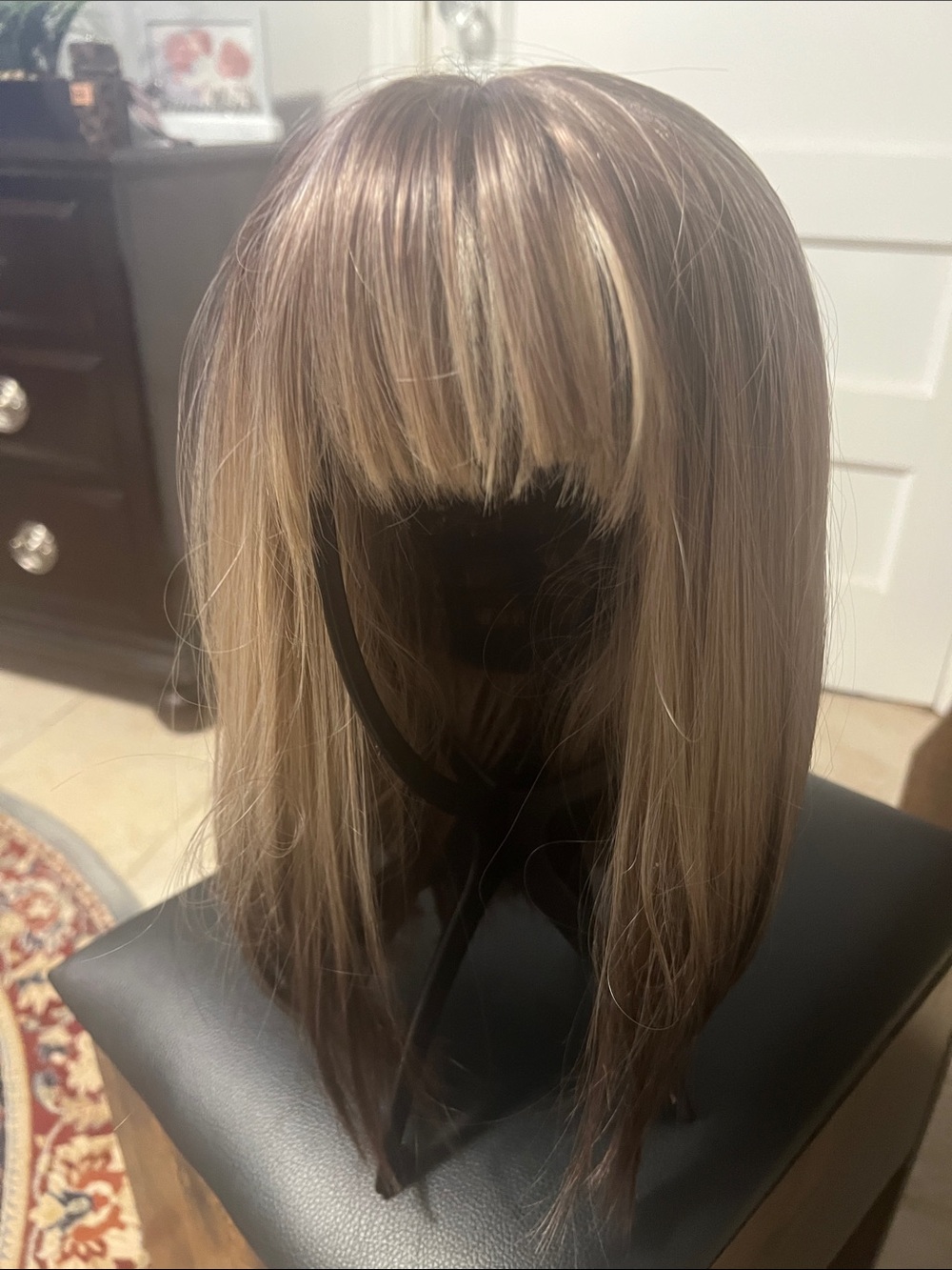 Stylish Brown Wig with Bangs